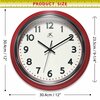 Infinity Instruments Gas Station Classic Wall Clock, Red, 12 in. 20332RD-4562